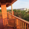The view from the balcony of the Sunbird Lodge in Accra