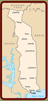 map of Togo
